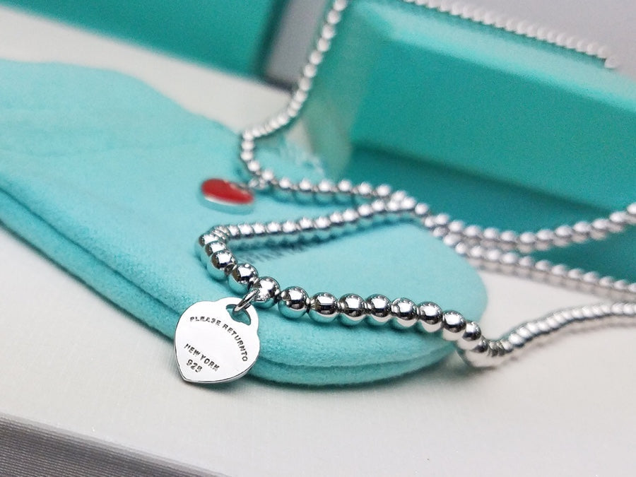 [Lume Jewelry]HEART PEDANT SILVER BALL CHAIN NECKLACE