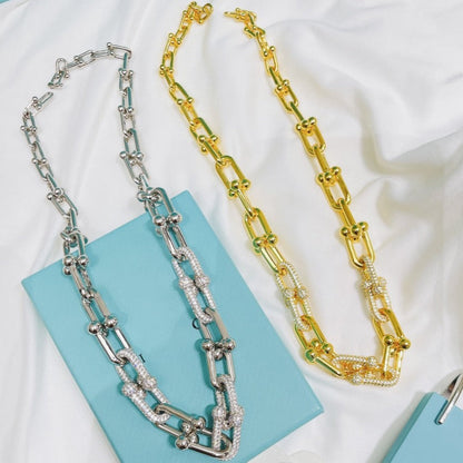[Lume Jewelry]HARDWEAR NECKLACE DIAMOND PAVED