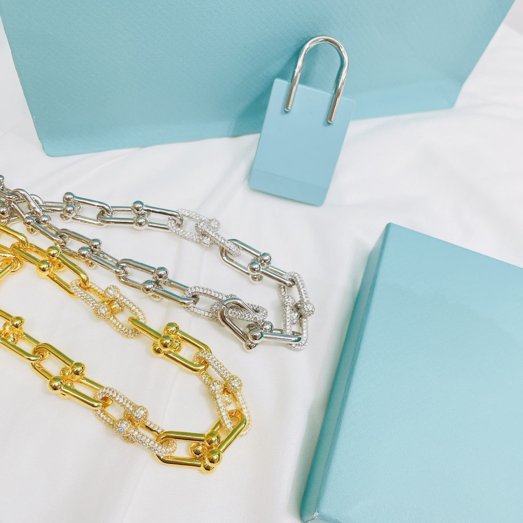 [Lume Jewelry]HARDWEAR NECKLACE DIAMOND PAVED