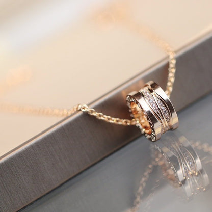 [Lume Jewelry]ZERO 1 PINK GOLD DIAMOND NECKLACE
