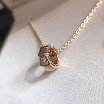 [Lume Jewelry]SERPENTI PEDANT DIAMOND PINK GOLD NECKLACE
