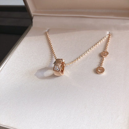 [Lume Jewelry]SERPENTI PEDANT DIAMOND PINK GOLD NECKLACE