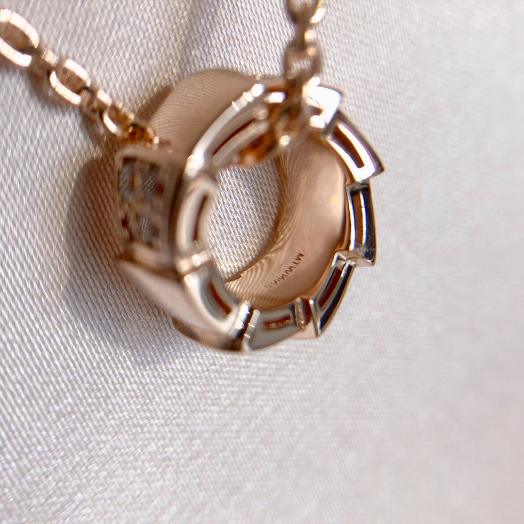[Lume Jewelry]SERPENTI PEDANT DIAMOND PINK GOLD NECKLACE