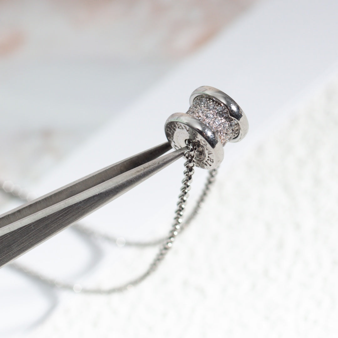 [Lume Jewelry]ZERO 1 SILVER DIAMOND NECKLACE
