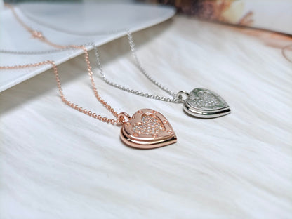 [Lume Jewelry]HEART DIAMONDS PEDANT NECKLACE