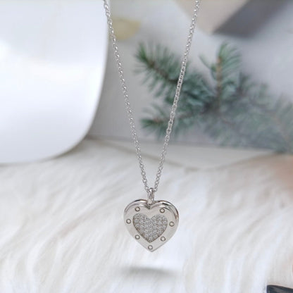 [Lume Jewelry]HEART DIAMONDS PEDANT NECKLACE