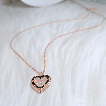 [Lume Jewelry]HEART DIAMONDS PEDANT NECKLACE