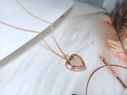 [Lume Jewelry]HEART DIAMONDS PEDANT NECKLACE