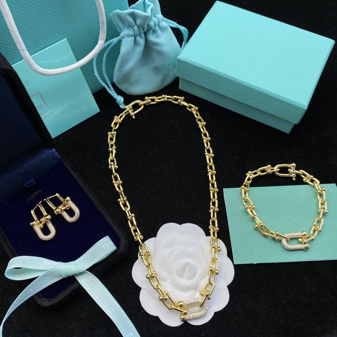 [Lume Jewelry]HARDWEAR LINK DIAMOND GOLD EARRINGS