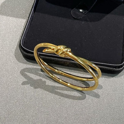 [Lume Jewelry]KNOT DOUBLE ROW GOLD BRACELET