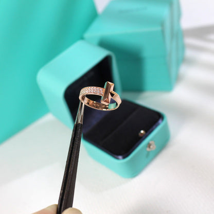 [Lume Jewelry]T1 NARROW DIAMOND PINK GOLD RING