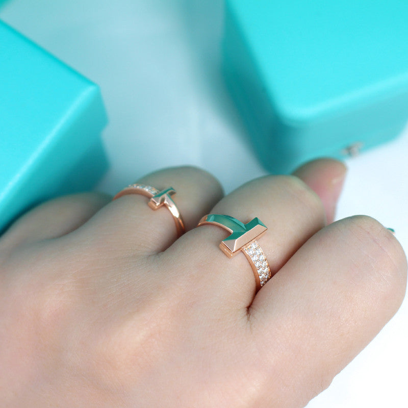 [Lume Jewelry]T1 NARROW DIAMOND PINK GOLD RING
