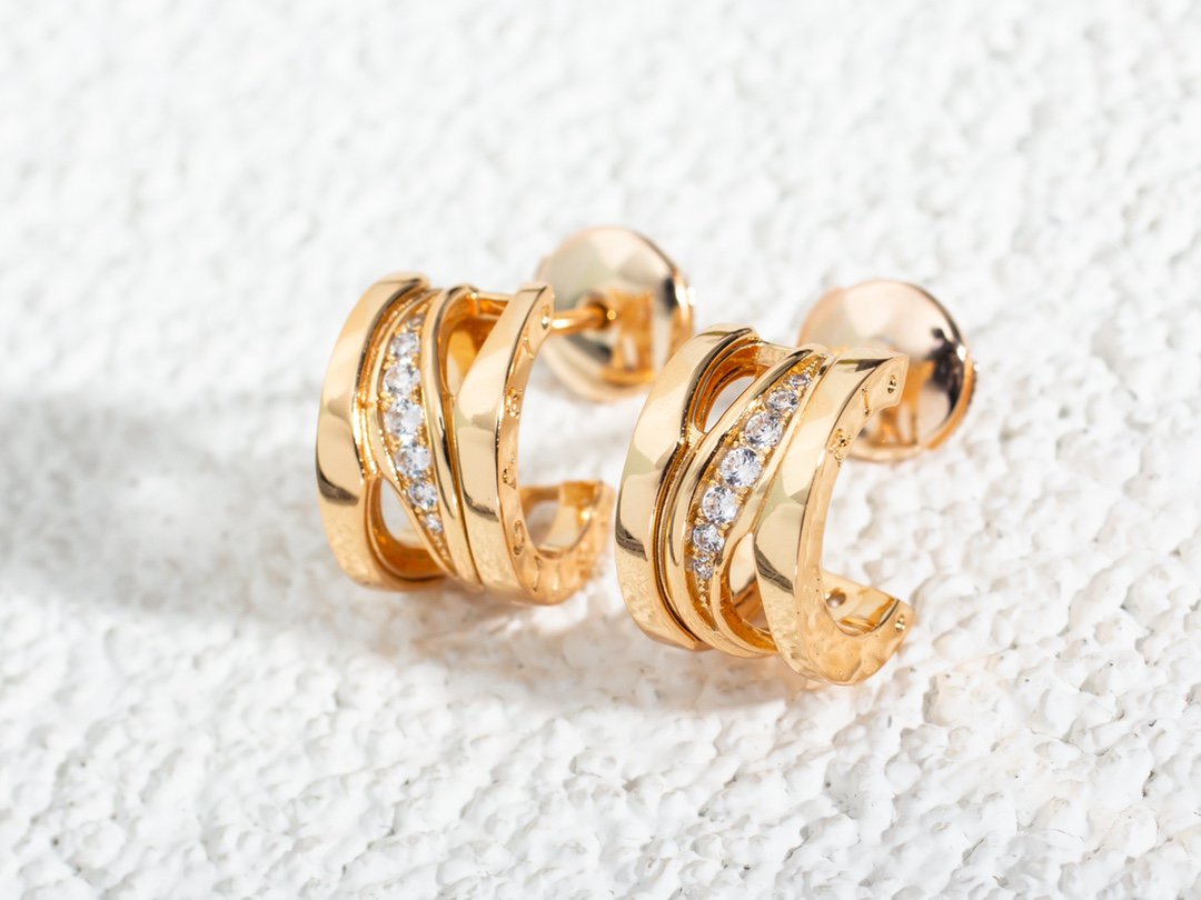 [Lume Jewelry]ZERO 1 PINK GOLD DIAMONDS EARRINGS