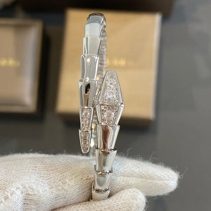 [Lume Jewelry]SERPENTI BRACELET DIAMONDS SILVER