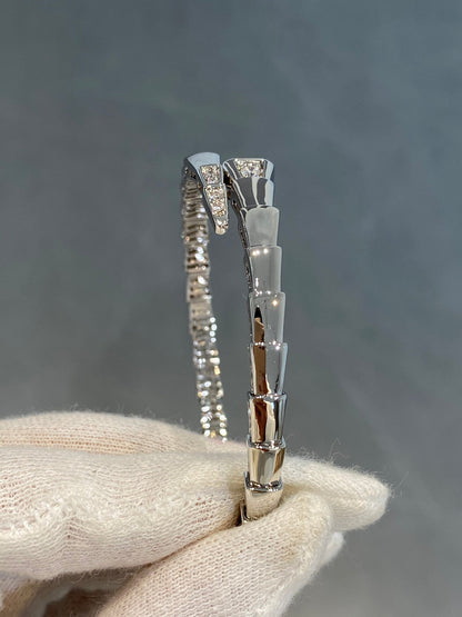 [Lume Jewelry]SERPENTI BRACELET DIAMONDS SILVER