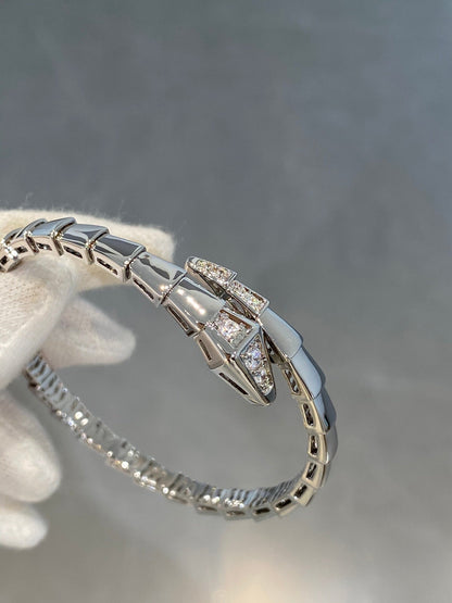[Lume Jewelry]SERPENTI BRACELET DIAMONDS SILVER