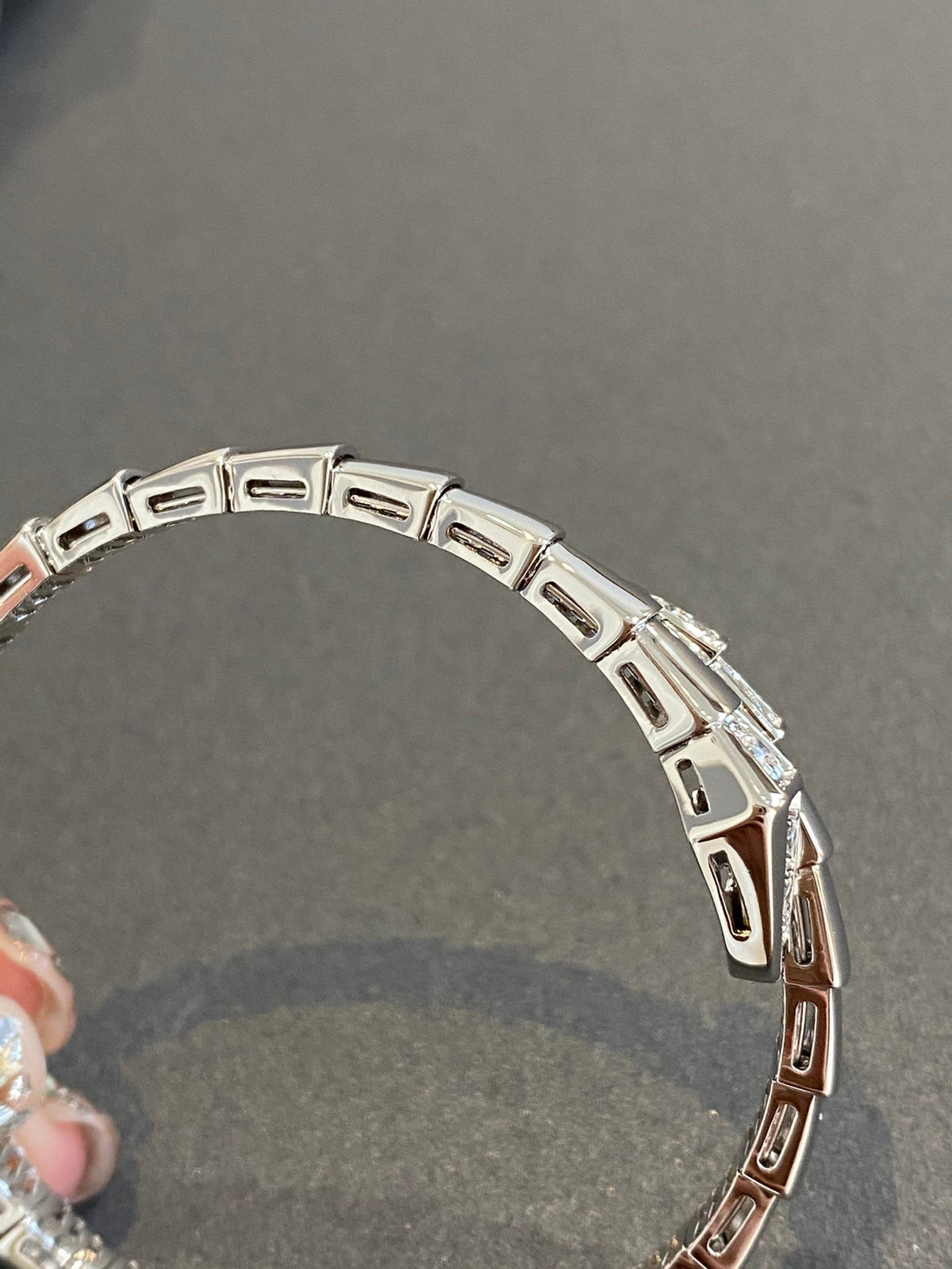 [Lume Jewelry]SERPENTI BRACELET DIAMONDS SILVER
