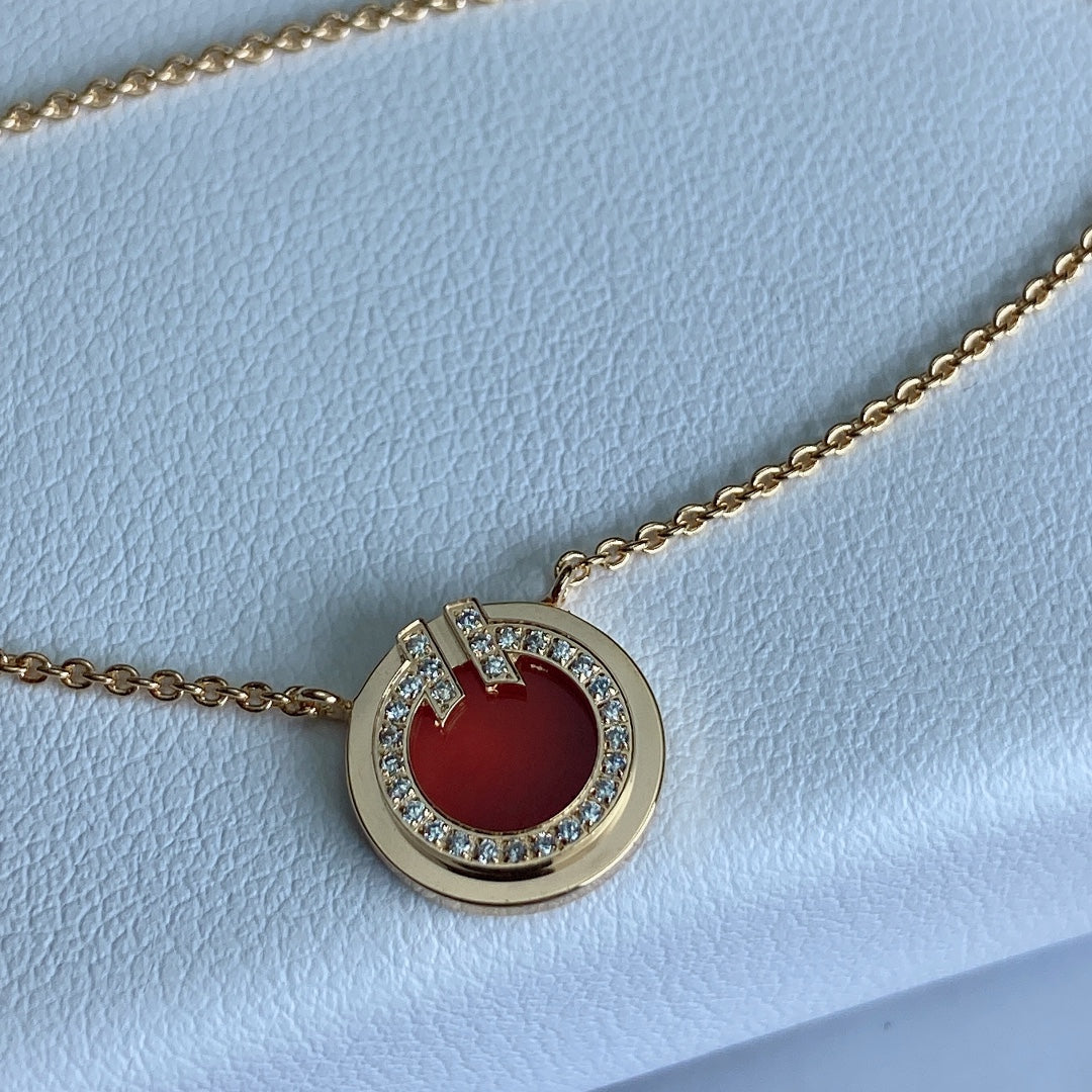 [Lume Jewelry]T DIAMOND CIRCLE PEDANT NECKLACE
