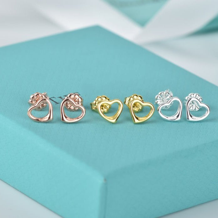 [Lume Jewelry]OPEN HEART STUD EARRINGS
