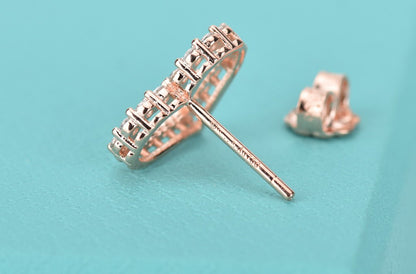 [Lume Jewelry]OPEN HEART STUD DIAMOND EARRINGS