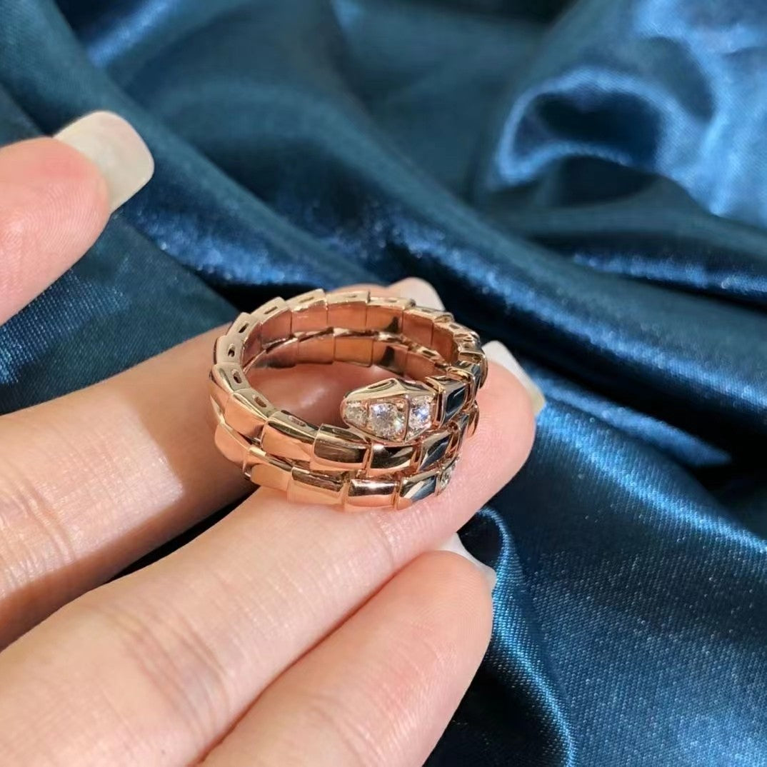 [Lume Jewelry]SERPENTS DOUBLE ROW DIAMOND RING