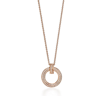 [Lume Jewelry]T CIRCLE PEDANT DIAMOND NECKLACE
