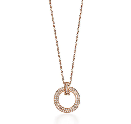 [Lume Jewelry]T CIRCLE PEDANT DIAMOND NECKLACE