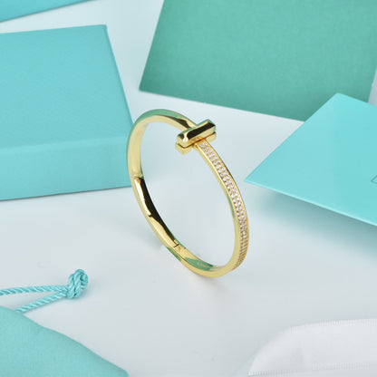 [Lume Jewelry]WIDE DIAMONDS HINGED BANGLE