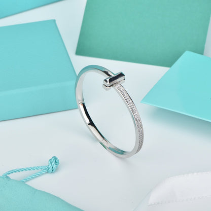 [Lume Jewelry]WIDE DIAMONDS HINGED BANGLE