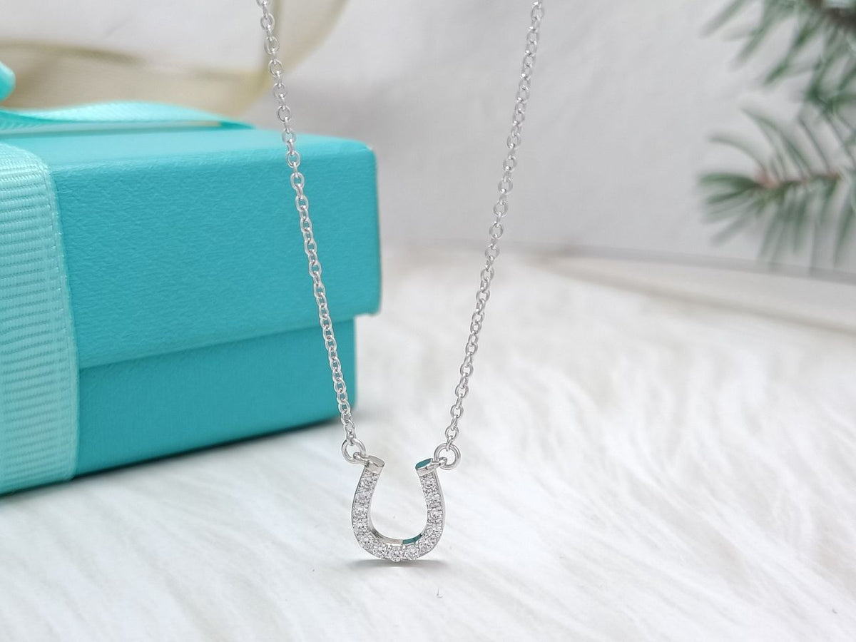 [Lume Jewelry]U PEDANT DIAMOND NECKLACE