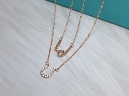 [Lume Jewelry]U PEDANT DIAMOND NECKLACE