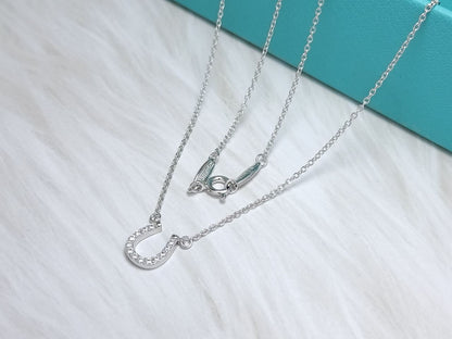 [Lume Jewelry]U PEDANT DIAMOND NECKLACE