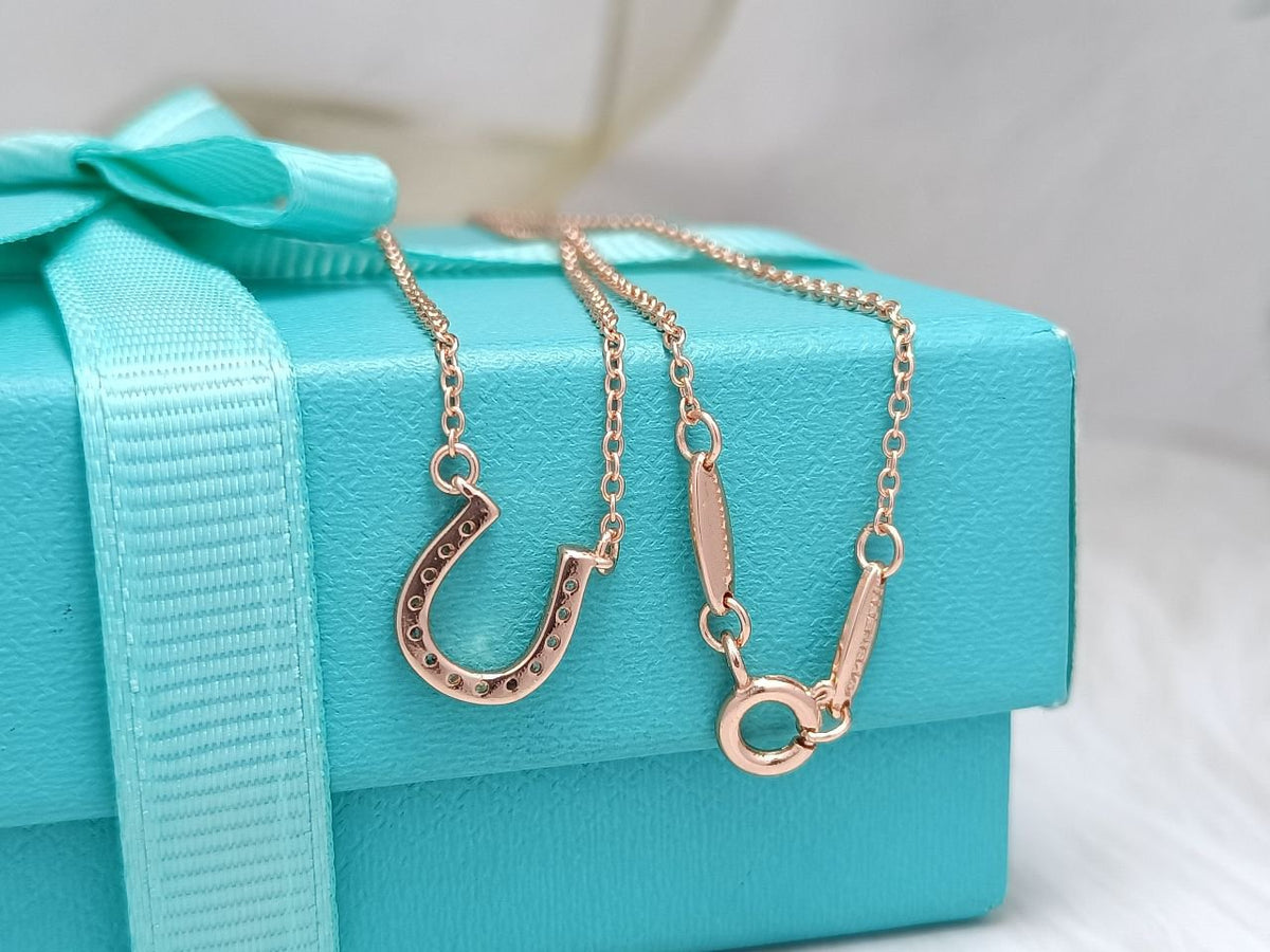 [Lume Jewelry]U PEDANT DIAMOND NECKLACE