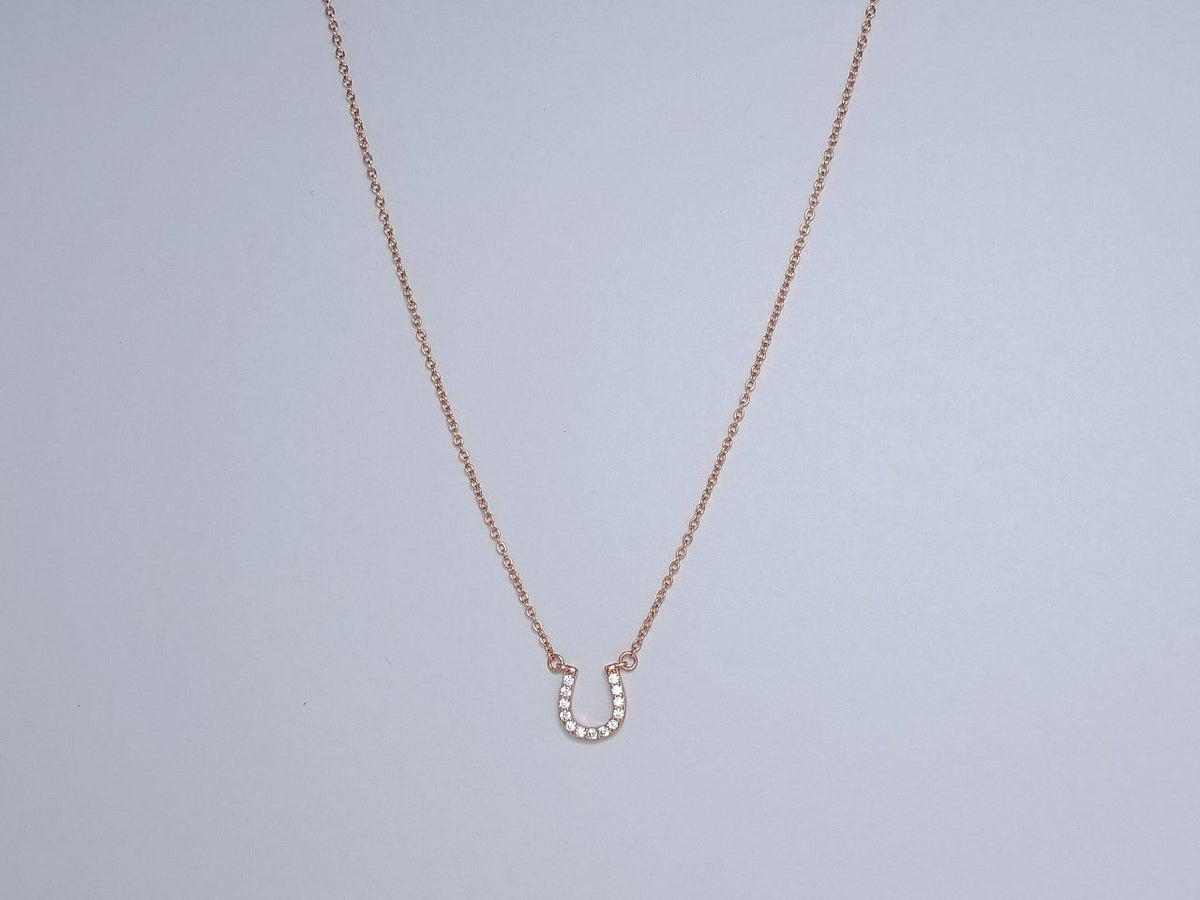 [Lume Jewelry]U PEDANT DIAMOND NECKLACE