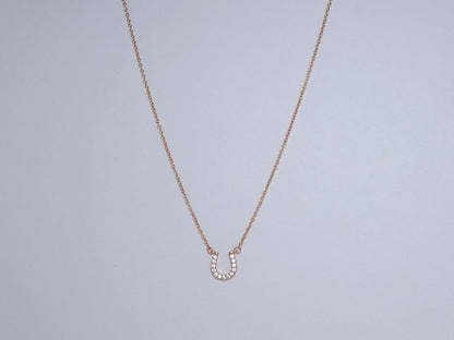 [Lume Jewelry]U PEDANT DIAMOND NECKLACE