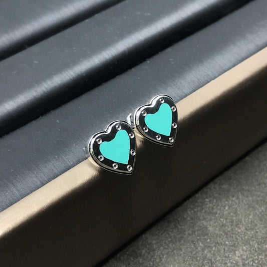 [Lume Jewelry]HEART STUD SILVER EARRINGS