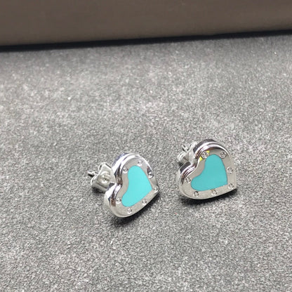 [Lume Jewelry]HEART STUD SILVER EARRINGS