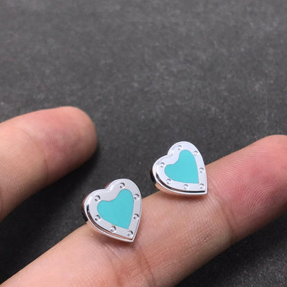 [Lume Jewelry]HEART STUD SILVER EARRINGS