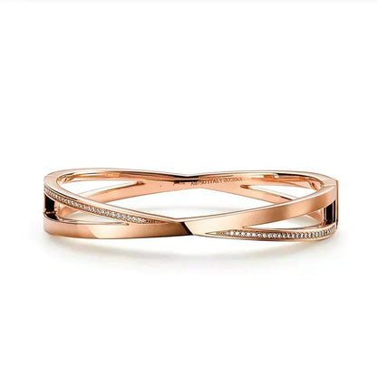 [Lume Jewelry]NARROW HINGED BANGLEIN WITH DIAMONDS SMALL