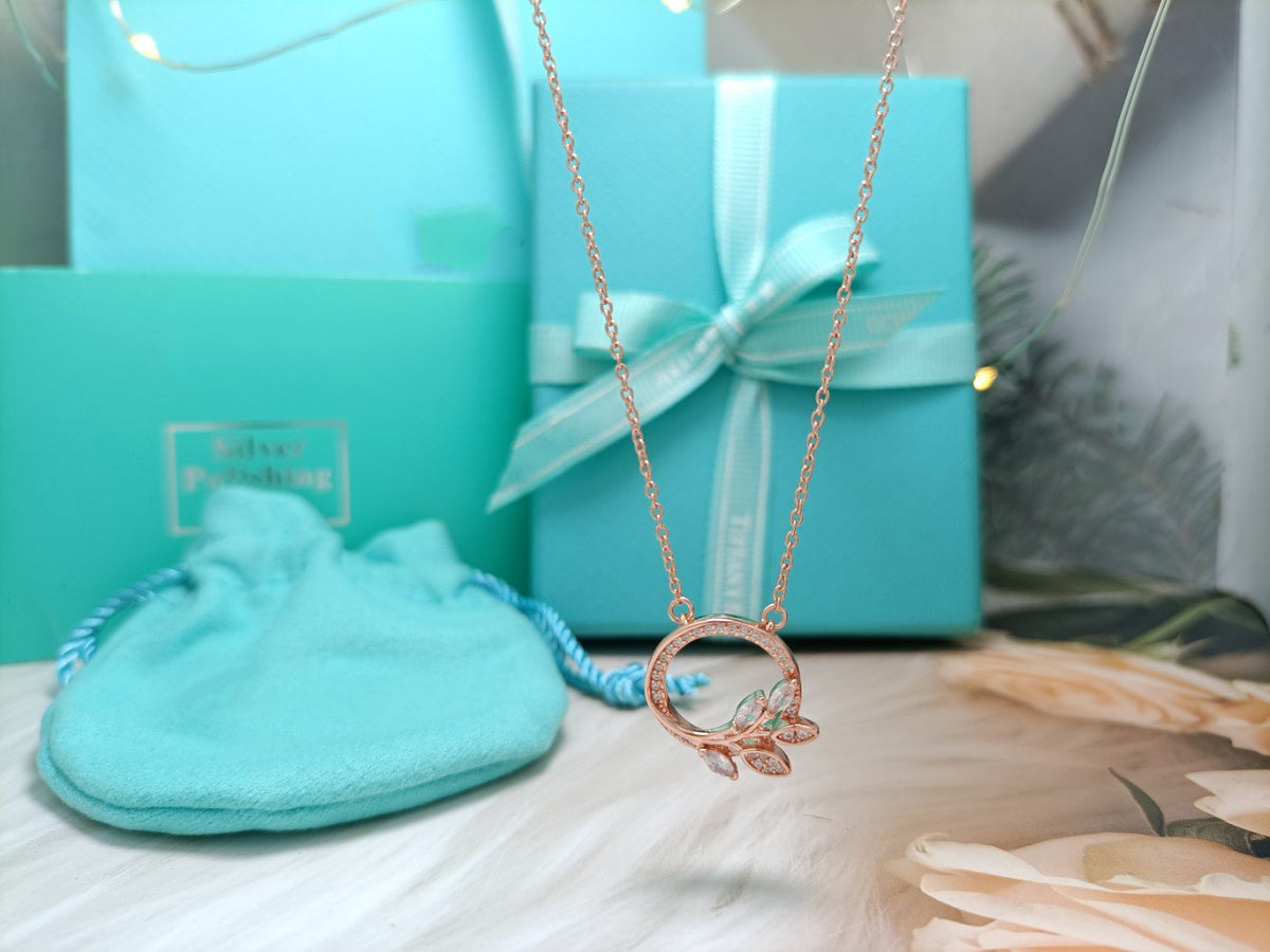 [Lume Jewelry]DIAMOND VINE CIRCLE PENDANT PLATINUM NECKLACE