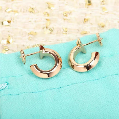 [Lume Jewelry]HOOP EARRINGS IN ROSE GOLD WITH DIAMONDS