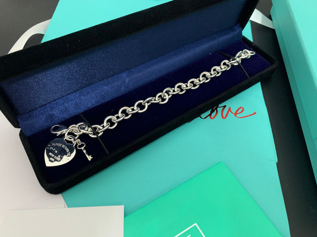 [Lume Jewelry]KEY HEART CARD CHUNKY INTERLOCKING BRACELET LENGTH