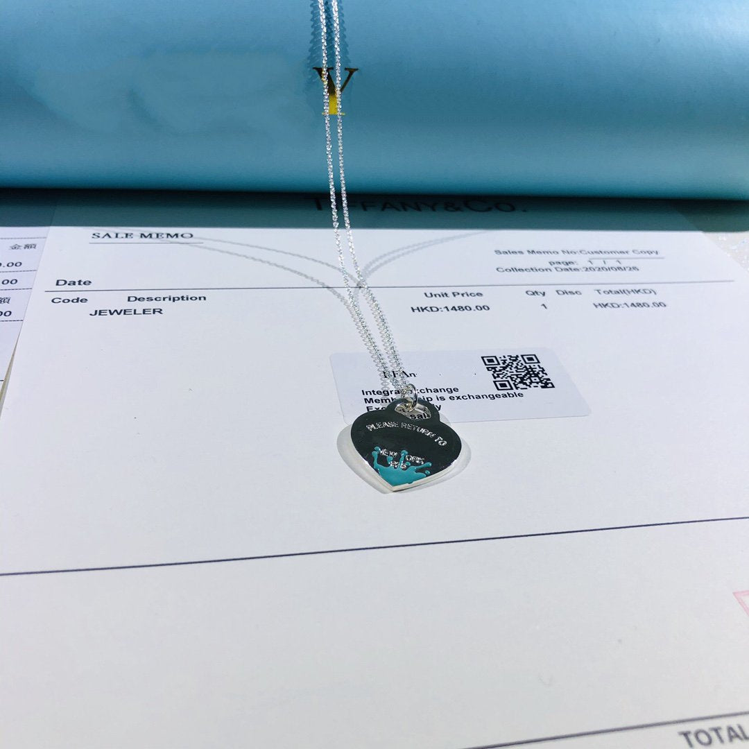 [Lume Jewelry]COLOUR HEART SPLASH TAG NECKLACE