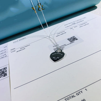 [Lume Jewelry]COLOUR HEART SPLASH TAG NECKLACE