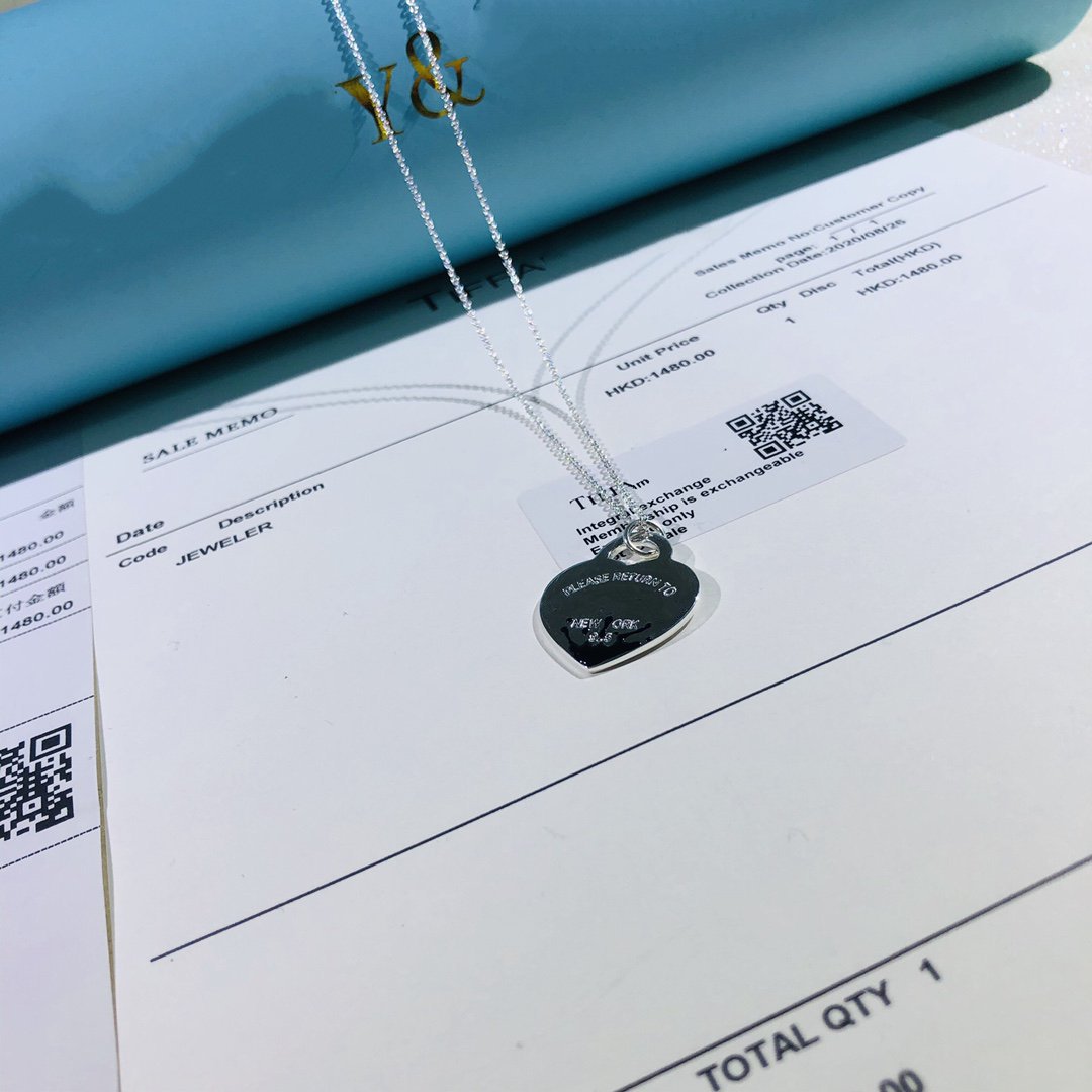 [Lume Jewelry]COLOUR HEART SPLASH TAG NECKLACE