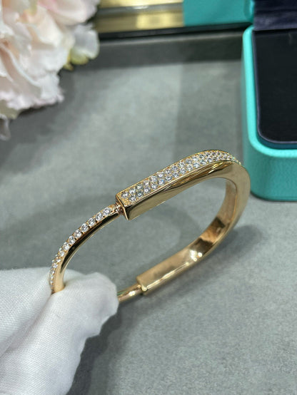 [Lume Jewelry]LOCK BRACELET DIAMOND PAVED