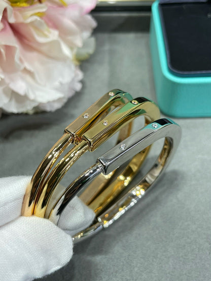 [Lume Jewelry]LOCK BRACELET 8 DIAMOND
