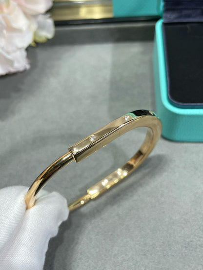 [Lume Jewelry]LOCK BRACELET 8 DIAMOND