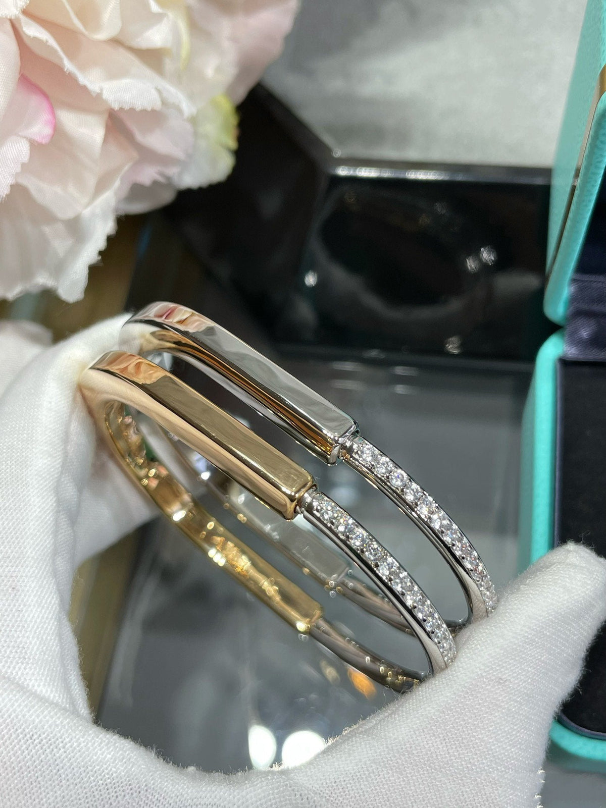 [Lume Jewelry]LOCK BRACELET DIAMOND