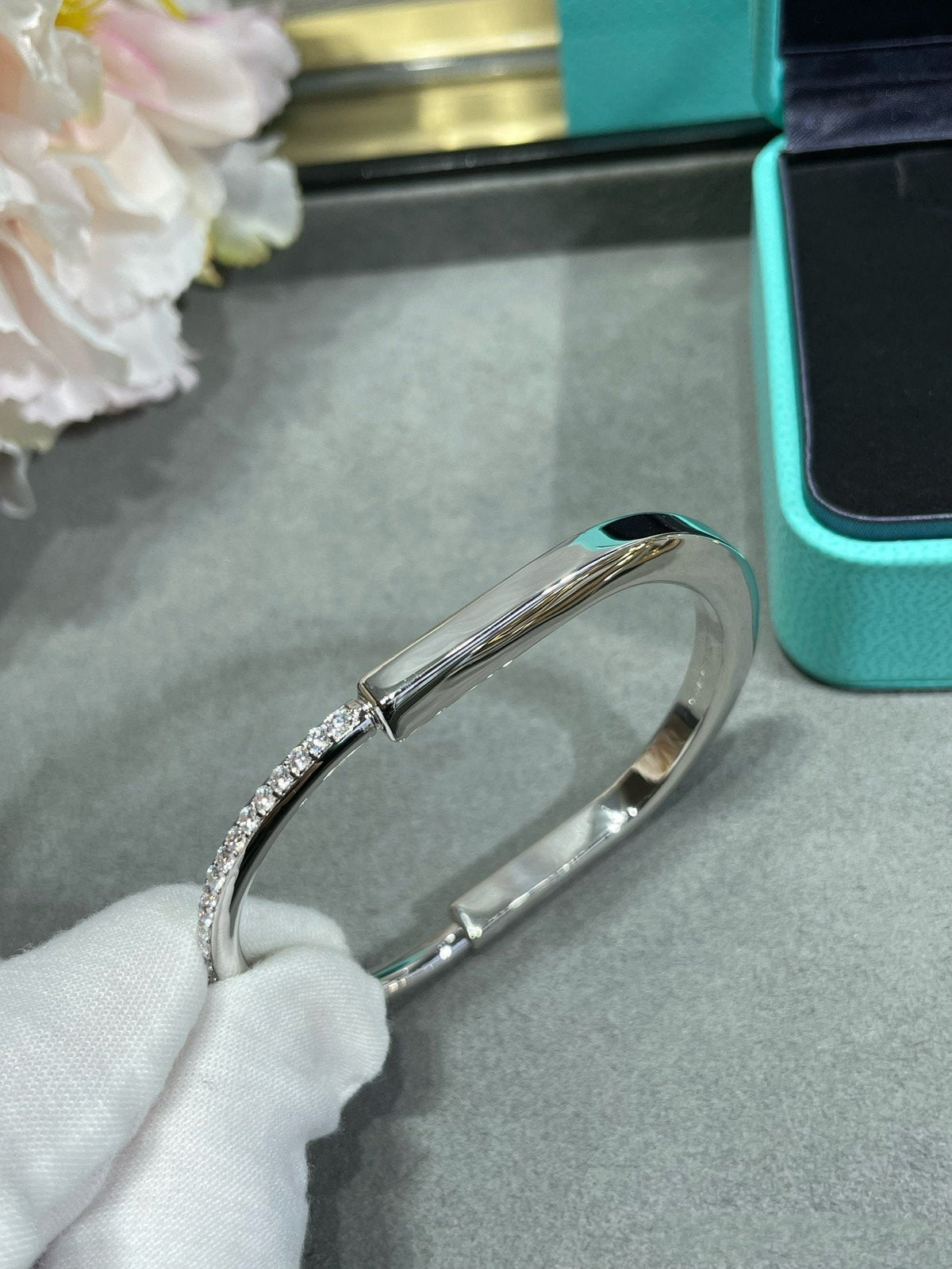 [Lume Jewelry]LOCK BRACELET DIAMOND